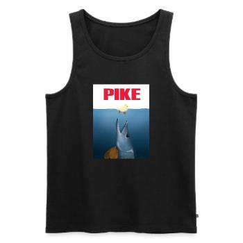 Pike attack - Men's Premium Organic Tank Top - black - Front - AI Model Male 178 light (178cm)