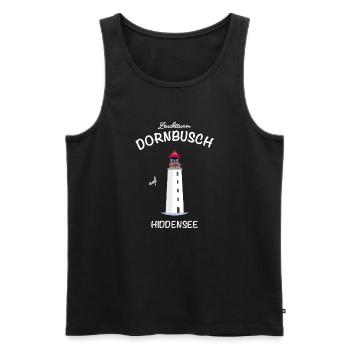 Leuchtturm Dornbusch auf der Insel Hiddensee - Männer Premium Bio Tank Top - Schwarz - Vorne - Michal (187cm)