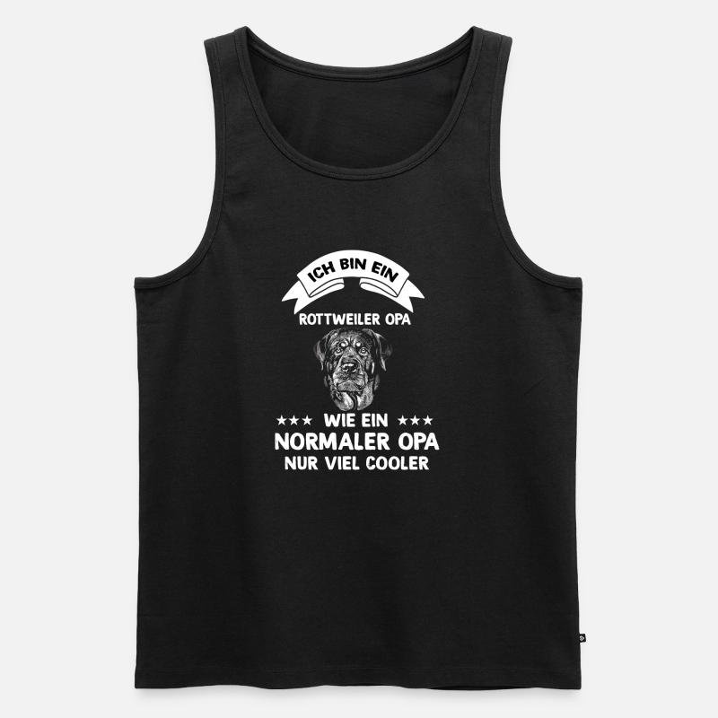 Ich bin ein Rottweiler Opa - Männer Premium Bio Tank Top - Schwarz