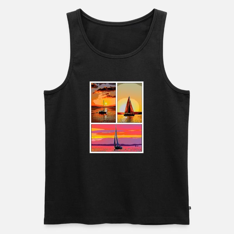 Schleier - Männer Premium Bio Tank Top - Schwarz