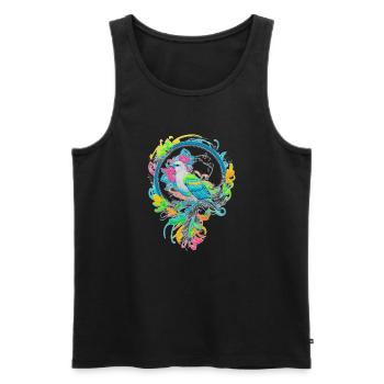Bird - Men's Premium Organic Tank Top - black - Front - Michal (187cm)