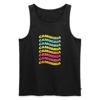 t-shirt Sicilia camurria t-shirt gift - Men's Premium Organic Tank Top - black - Front - AI Model Male 178 light (178cm)