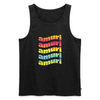 t shirt Sicily amuri t-shirt gift idea love - Men's Premium Organic Tank Top - black - Front - AI Model Male 178 light (178cm)