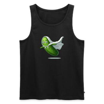 Fliegende Gurke - Männer Premium Bio Tank Top - Schwarz - Vorne - AI Model Male 178 light (178cm)