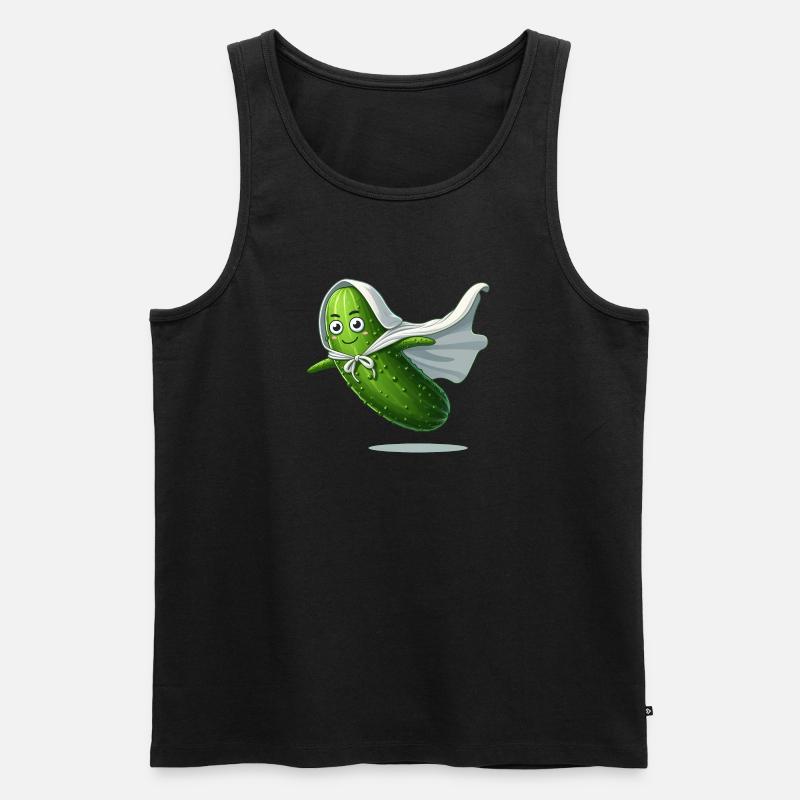Fliegende Gurke - Männer Premium Bio Tank Top - Schwarz