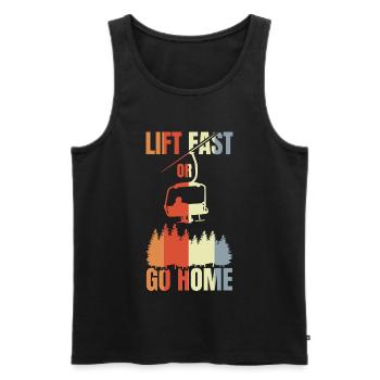 Snowboarding Joke - Men's Premium Organic Tank Top - black - Front - AI Model Male 178 light (178cm)