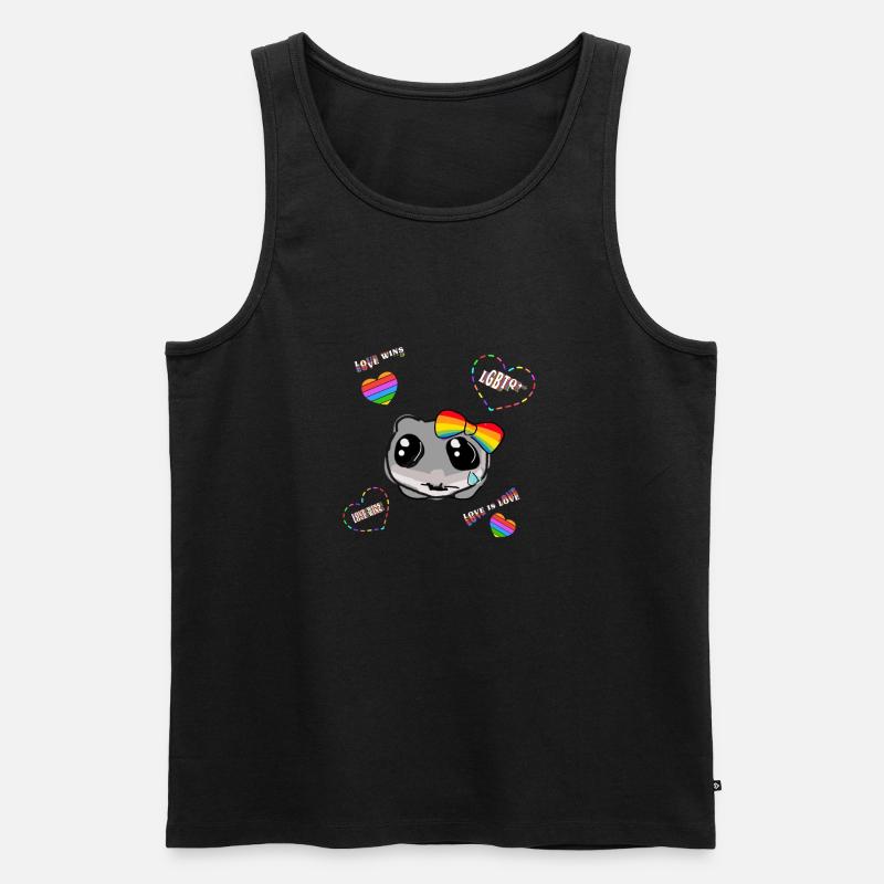LGTB,illustration,love,sad Hamster - Männer Premium Bio Tank Top - Schwarz