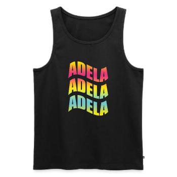 Adela wave effect t-shirt wave effect t-shirt - Men's Premium Organic Tank Top - black - Front - AI Model Male 178 light (178cm)