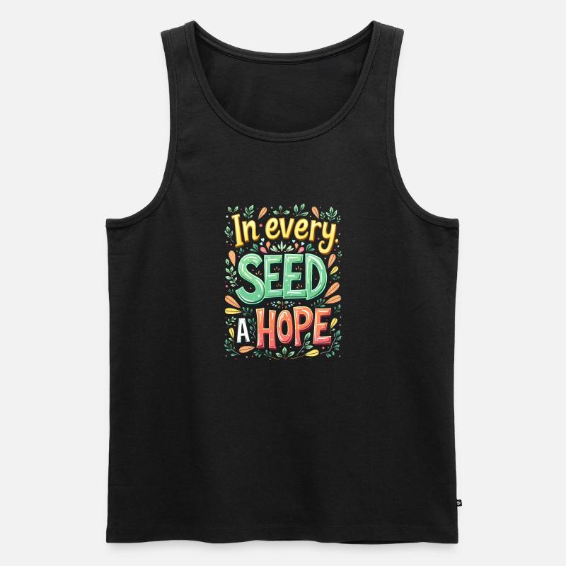 IN JEDEM SAMEN EINE HOFFNUNG - Männer Premium Bio Tank Top - Schwarz