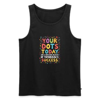 DOT DAY: YOUR DOTS TODAY ARE THE BUILDING BLOCKS - Men's Premium Organic Tank Top - black - Front - AI Model Male 178 light (178cm)
