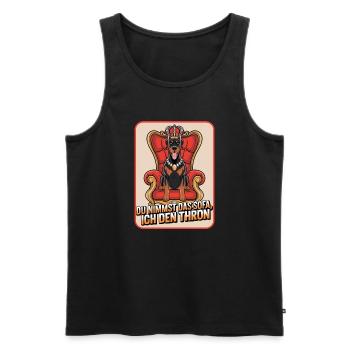 Doberman You Take The Sofa I Take The Throne Dog - Men's Premium Organic Tank Top - black - Front - AI Model Male 178 light (178cm)