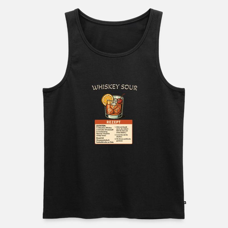 Whiskey Sour - Männer Premium Bio Tank Top - Schwarz