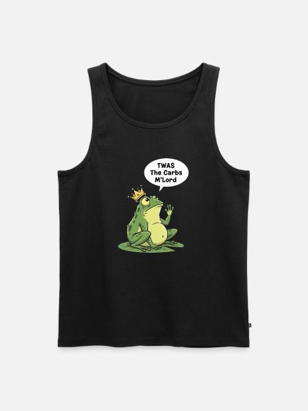 Regal Frog Carbohydrate King Design - Men's Premium Organic Tank Top - black