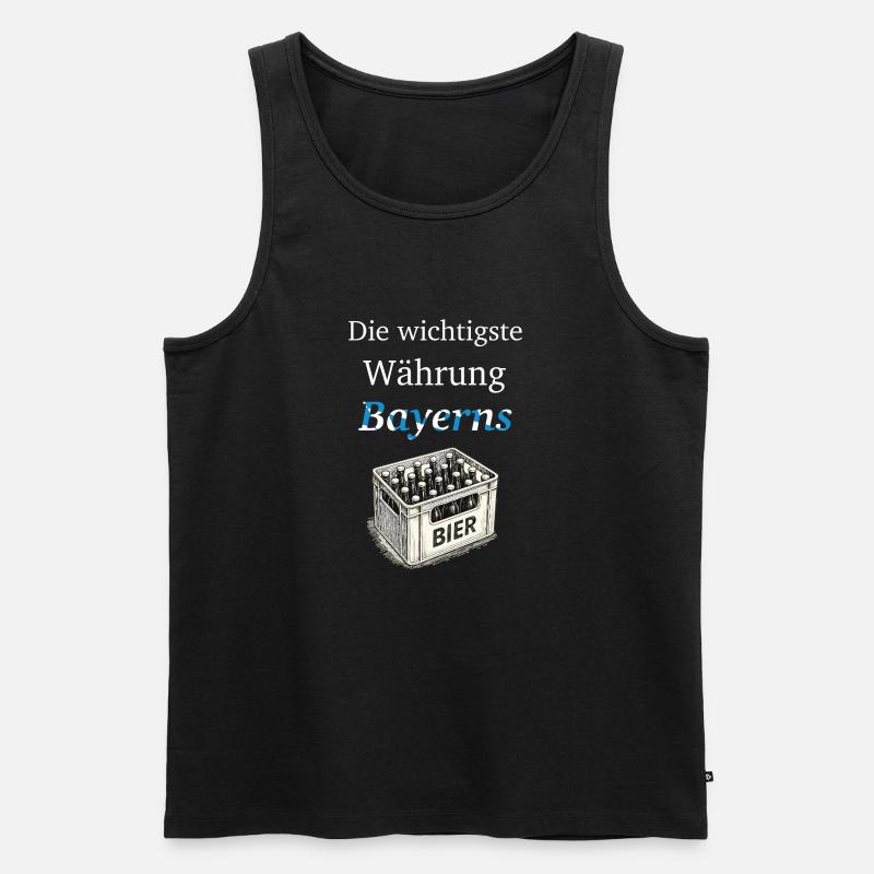 Die wichtigste Währung Bayerns - Männer Premium Bio Tank Top - Schwarz