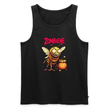 Zombie Bee Halloween Zombiene Horror Creepy - Men's Premium Organic Tank Top - black - Front - Michal (187cm)