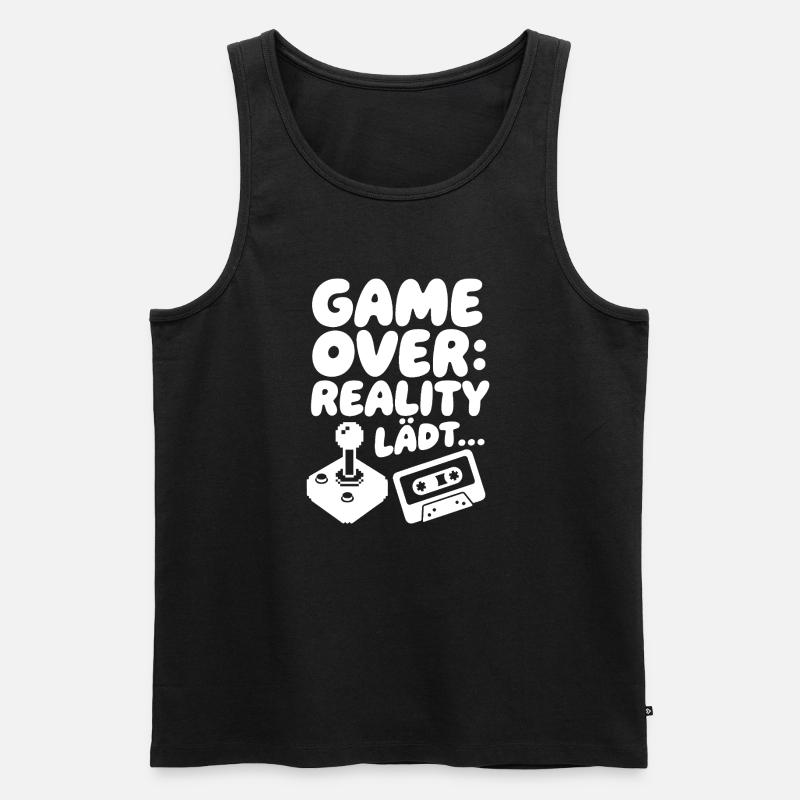 Game Over Reality - Männer Premium Bio Tank Top - Schwarz
