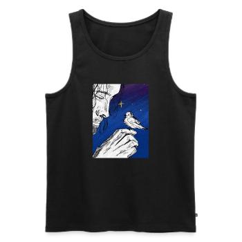 Number one under the moon - Men's Premium Organic Tank Top - black - Front - AI Model Male 178 light (178cm)