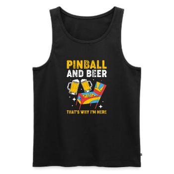 Flipper Pinball - Débardeur bio Premium Homme - noir - Devant - Michal (187cm)