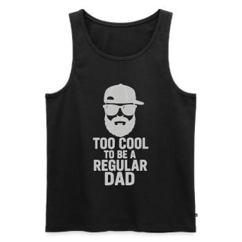 Cooler Papa: Bart, Cap & Brille – Vatertag Idee - Männer Premium Bio Tank Top - Schwarz - Vorne - Michal (187cm)