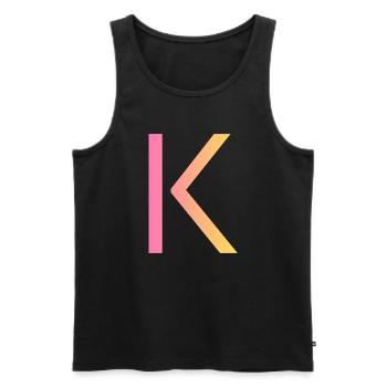 K - Männer Premium Bio Tank Top - Schwarz - Vorne - AI Model Male 178 light (178cm)
