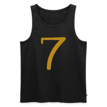 7 - Männer Premium Bio Tank Top - Schwarz - Vorne - AI Model Male 178 light (178cm)