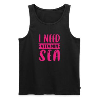 I need a lot Vitamin Sea - Männer Premium Bio Tank Top - Schwarz - Vorne - AI Model Male 178 light (178cm)