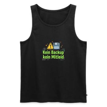 No Backup No Mercy - Kein Backup Kein Mitleid - Männer Premium Bio Tank Top - Schwarz - Vorne - Michal (187cm)
