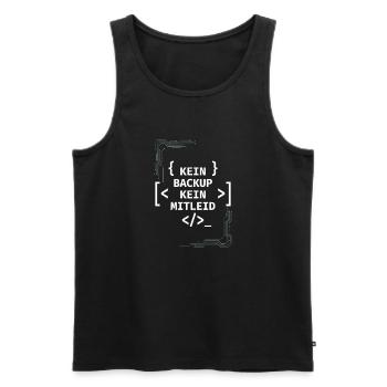 No Ticket No Support Informatiker IT Administrator - Männer Premium Bio Tank Top - Schwarz - Vorne - Michal (187cm)