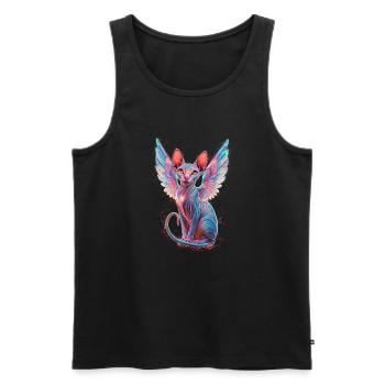 Sphynx Cat pour les amoureux des chats - Débardeur bio Premium Homme - noir - Devant - Michal (187cm)