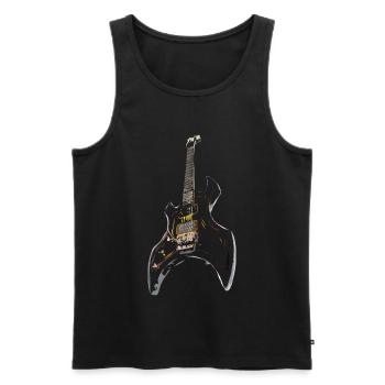 Gitarre - Männer Premium Bio Tank Top - Schwarz - Vorne - Michal (187cm)