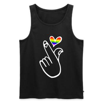 Lgbt lgbtq - Débardeur bio Premium Homme - noir - Devant - AI Model Male 178 light (178cm)