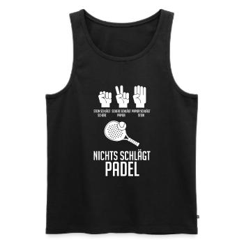 Tennis Padelspieler Padel - Männer Premium Bio Tank Top - Schwarz - Vorne - Michal (187cm)