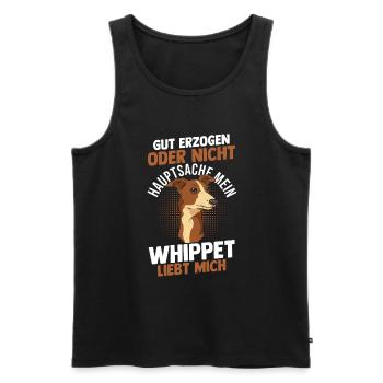 Hund Whippet - Männer Premium Bio Tank Top - Schwarz - Vorne - AI Model Male 178 light (178cm)