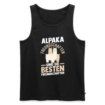 Alpaga - Débardeur bio Premium Homme - noir - Devant - Michal (187cm)