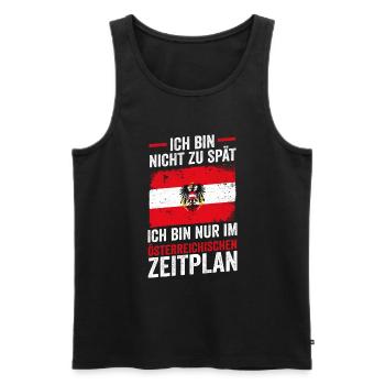 Austrians Austria - Men's Premium Organic Tank Top - black - Front - AI Model Male 178 light (178cm)