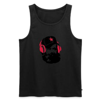 marx_star_ot - Men's Premium Organic Tank Top - black - Front - AI Model Male 178 light (178cm)
