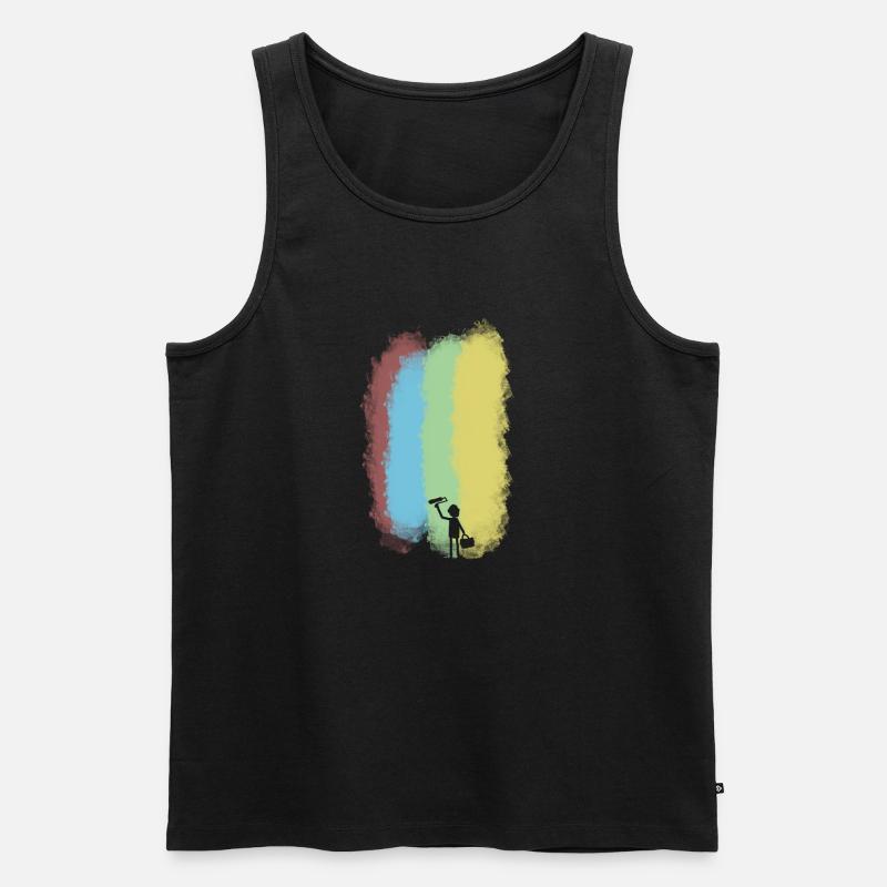 Maler - Männer Premium Bio Tank Top - Schwarz
