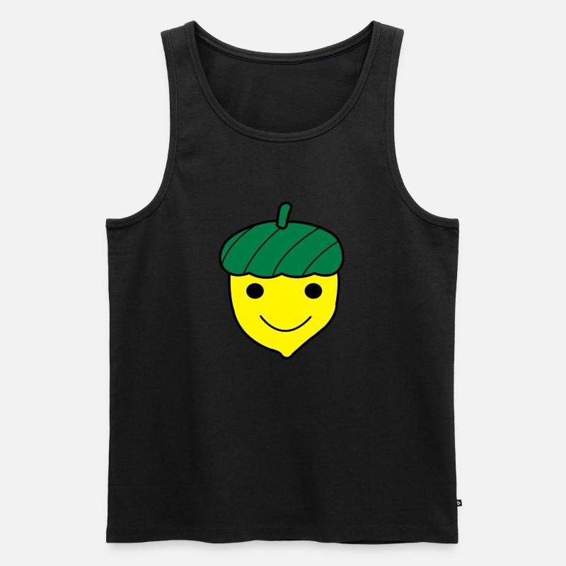 Blije Eikel - Männer Premium Bio Tank Top - Schwarz