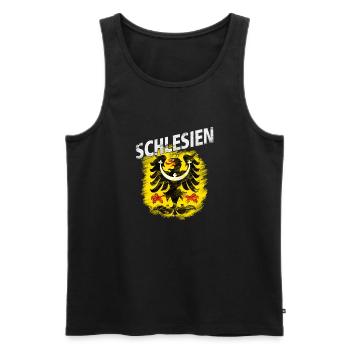 Schlesien - Männer Premium Bio Tank Top - Schwarz - Vorne - Michal (187cm)