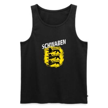 Schwaben - Männer Premium Bio Tank Top - Schwarz - Vorne - AI Model Male 178 light (178cm)