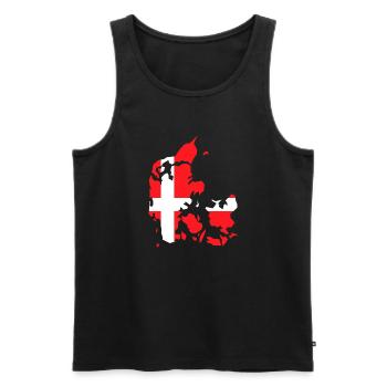 Denmark - Men's Premium Organic Tank Top - black - Front - AI Model Male 178 light (178cm)