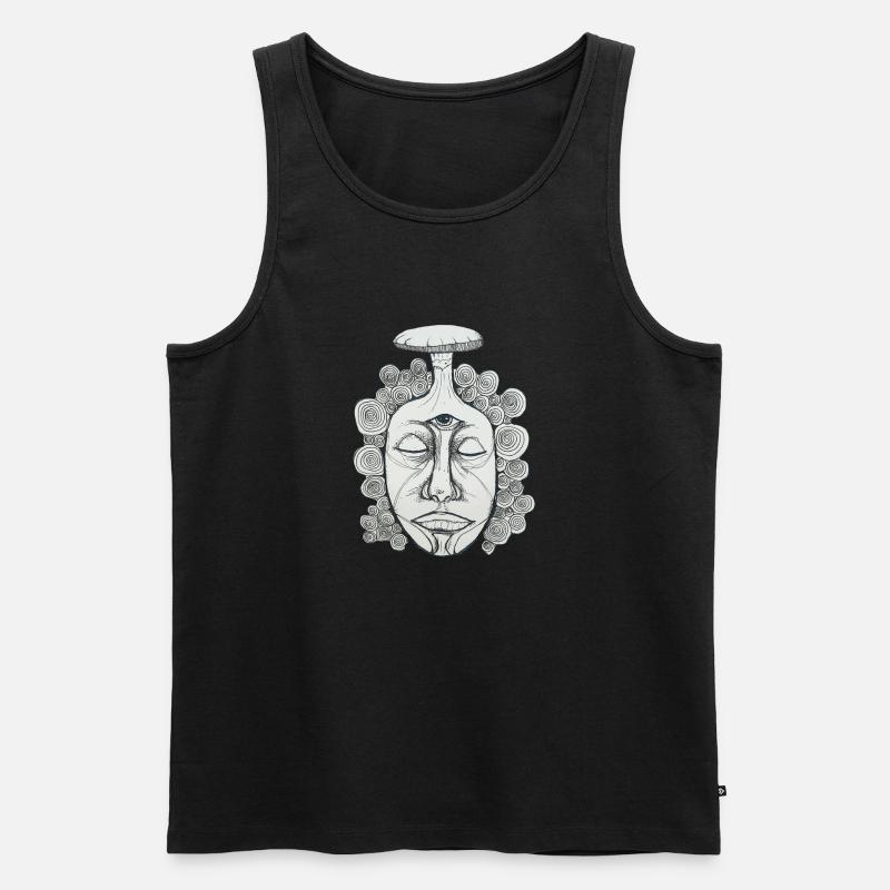 Drittes Auge - Männer Premium Bio Tank Top - Schwarz
