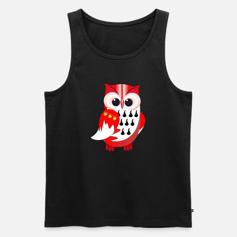 Eule auf Kölsch - Männer Premium Bio Tank Top - Schwarz