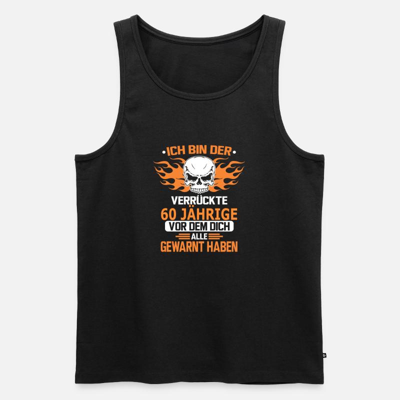 60 JÄHRIGE - Männer Premium Bio Tank Top - Schwarz