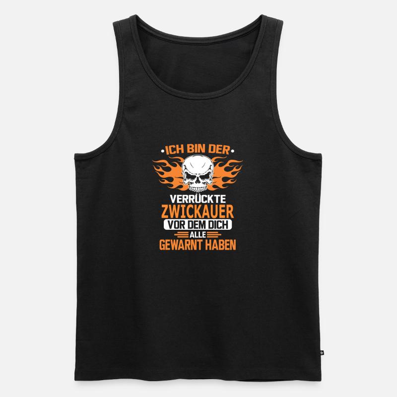 ZWICKAUER - Männer Premium Bio Tank Top - Schwarz