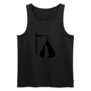 man under street light silhouette - Men's Premium Organic Tank Top - black - Front - AI Model Male 178 light (178cm)