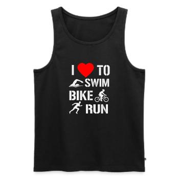 Triathlon - Men's Premium Organic Tank Top - black - Front - Michal (187cm)