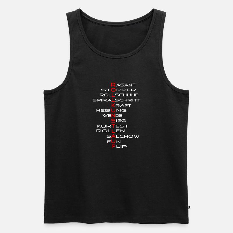 rollkunstlauf Schrift - Männer Premium Bio Tank Top - Schwarz