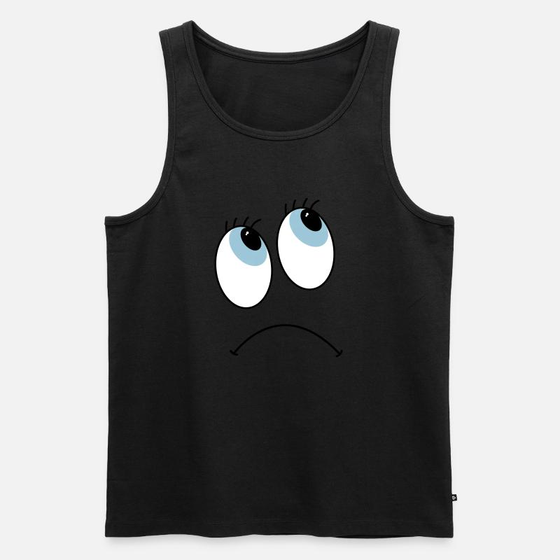 Augen - Männer Premium Bio Tank Top - Schwarz