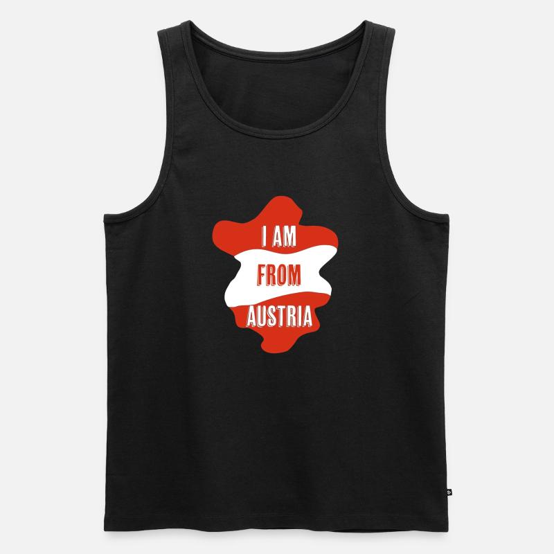 I am from AUSTRIA - Männer Premium Bio Tank Top - Schwarz